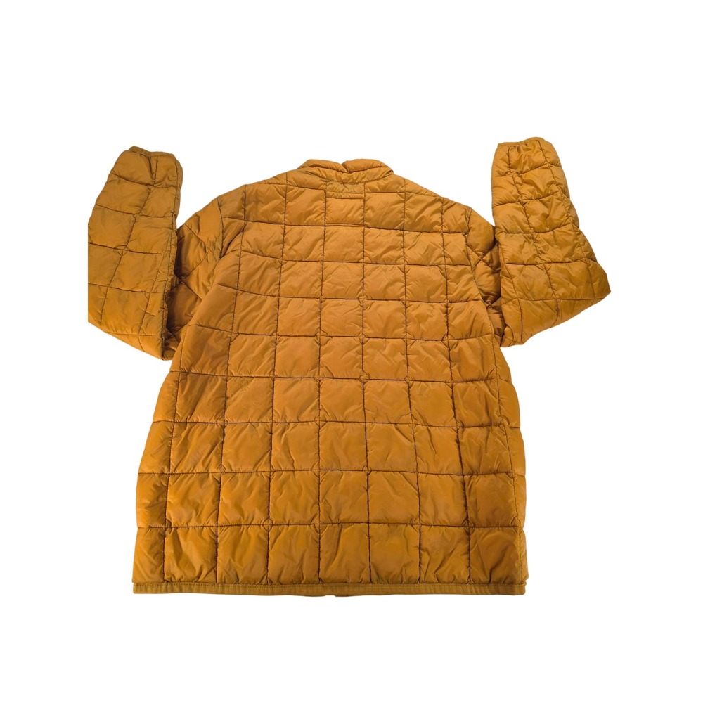 Old Navy L Grid Quilt Puffer Jacket Men's SAFFLOWER Orange Water-Resistant Coat - Picture 6 of 11